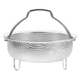 thumbnail image 1 of Steaming Basket Drain Basket 22 cm Metal Steamer Insert With Handle Stainless Steel Steamer Basket Rice Cooker Steamer Plate For Food Steaming Cooling And Roasting Cooking Silver, 1 of 8