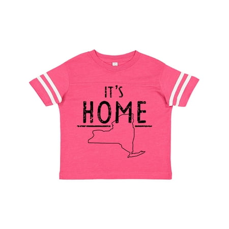 

Inktastic It s Home- State of New York Outline DIstressed Text Gift Toddler Boy or Toddler Girl T-Shirt