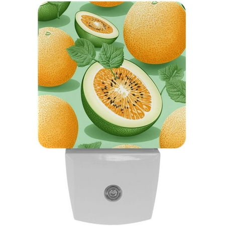 

Cantaloupe LED Square Night Lights - Modern and Versatile Plug-in Lighting Solution for Any Room - Energy Efficient and Stylish Illumination
