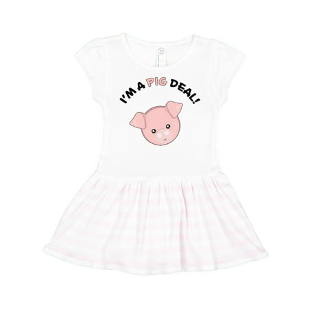 

Inktastic I m a Pig Deal cute pig pun Gift Toddler Girl Dress