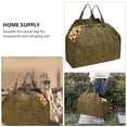thumbnail image 3 of OULII 1Pcs Canvas Firewood Storage Bag Log Carrier for Firewood Mud Color for Camping, 3 of 8