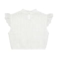 thumbnail image 6 of THDHVS Girls Shirts,Lace Flower Hollow Out Ruffle Trim Short Sleeve Crop Top Oktoberfest Wear for Girls,Girls Tops White 9-10 Years, 6 of 6