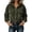 85#Army Green, variant on Zip Up Hoodie for Women Corduroy Long Sleeve Crop Jacket Coat