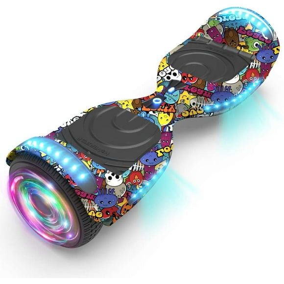 Hoverboard (Système hoverstar 2.0), Hoverboard Couleur Chromé et Design Hoverboard Bluetooth Haut-Parleur Huverboard avec LED Lumière Clignotants Roues Auto Équilibrage Scooter Électrique par Certifié