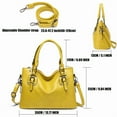 thumbnail image 4 of GAEKEAO Satchel Handbag for Women with Shoulder Strap Medium Top Handle Purse Crossbody Bag Soft Leather Work Tote, 4 of 8