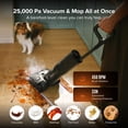 thumbnail image 4 of Roborock F25 Steam Wet Dry Vacuum Mop Combo, 356°F Cordless Steam Cleaner | 25000 Pa Suction for Hard Floor, 203°F Self-Cleaning Electric Mop, 80 Min Long Runtime for Whole-House Cleaning, No Tangle, 4 of 11