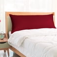 thumbnail image 1 of PiccoCasa 1Pc Pillowcase Zipper Long Staple Cotton, Queen Dark Red, 1 of 10