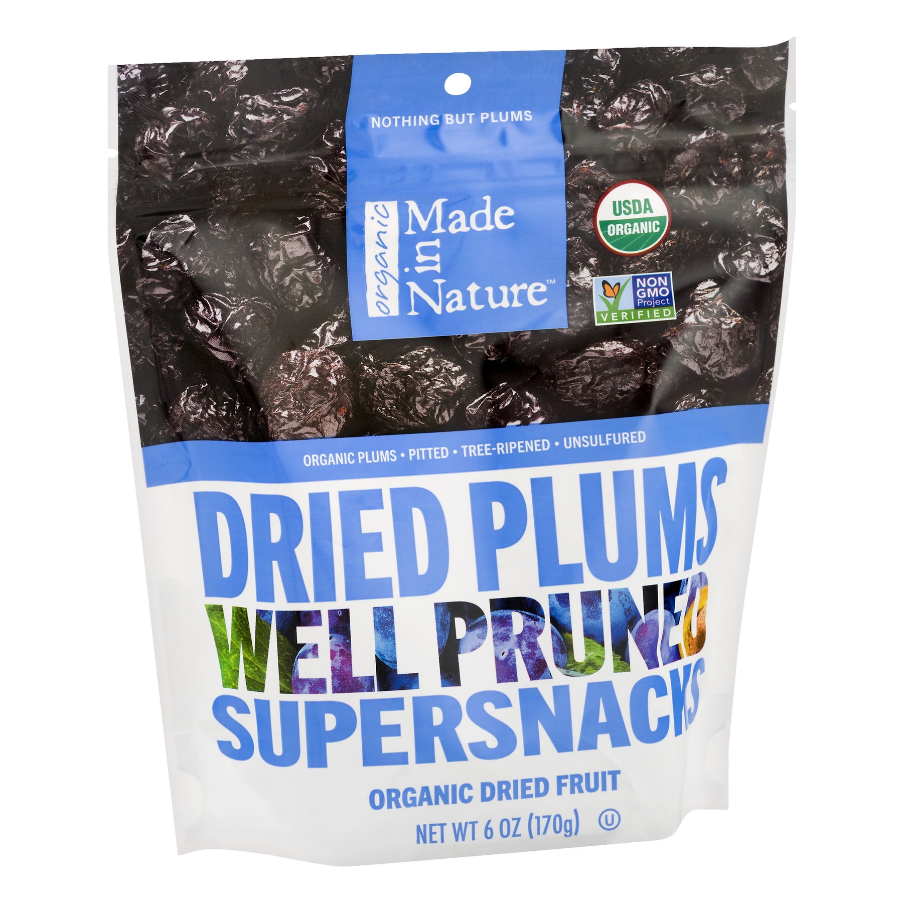 Made in Nature Dried Plums Well Pruned Supersnacks 6 oz. Walmart