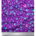 thumbnail image 1 of Soimoi Rayon Crepe Fabric Butterfly & Flower Floral Print Fabric by Yard 46 Inch Wide, 1 of 3