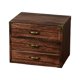 thumbnail image 2 of Organizador de escritorio de madera con cajones compactos, organizador de maquillaje decorativo. 24 x 18 x 19 cm, 2 of 9