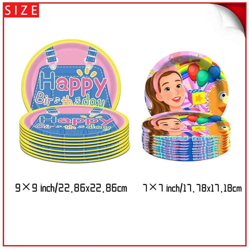 Ms Party Tableware Rachel  Set Plates Cup Kit Birthday Supplies Decorations Disposable Dinnerware
