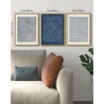 thumbnail image 2 of SHENIFY Blue Mid-Century Modern Wall Art Minimalist Abstract Boho Wall Decor Geometric Artwork Kitchen Dining Room 11x14in3pcs Natural Framed, 2 of 5