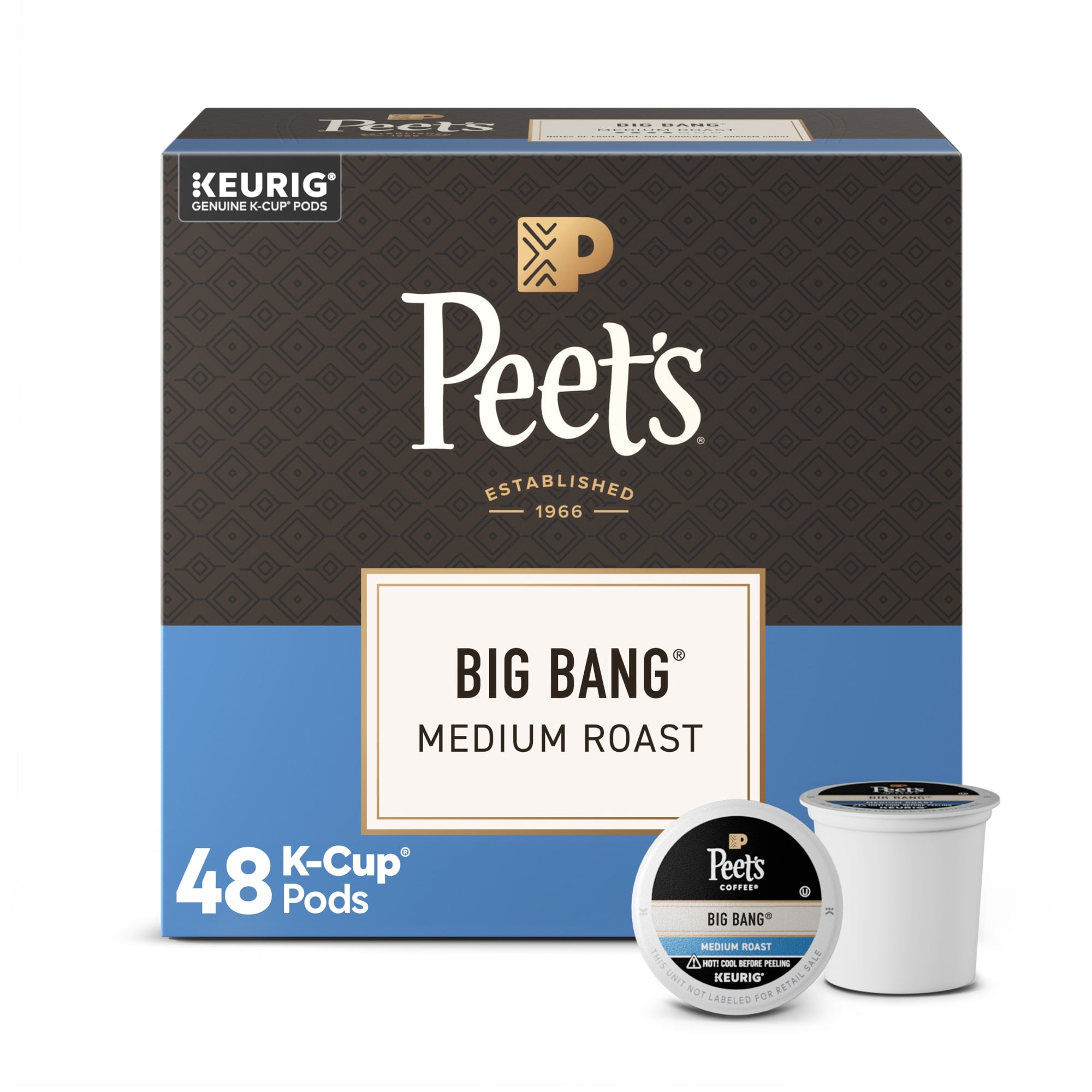 Peet's Coffee Big Bang Premium Medium Roast Keurig K-Cup Coffee Pods, 48 Count