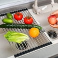thumbnail image 5 of Roll Up Dish Drying Rack - Stainless Steel Kitchen Sink Rack, 5 of 5