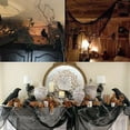 thumbnail image 2 of Halloween Decorations Creepy Black Gauze Cloth Scary Party Scene Prop Haunted House Table Door Wall Netting Spider Web Decor, 2 of 6