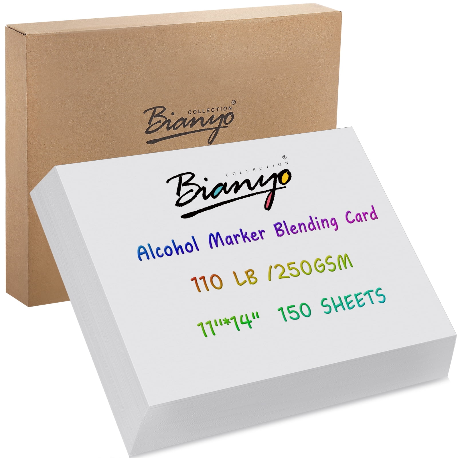 Bianyo Alcohol Marker Blending Card Paper, 150 Sheets, 11 x 14 Inches