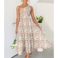 thumbnail image 4 of Vestido largo floral de un solo hombro para fiestas de verano, bodas en la playa y vacaciones Encanto bohemio, 4 of 6
