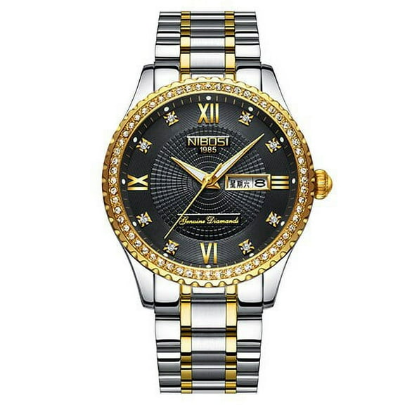 NIBOSI Mens Watches Top Luxury Brand For Men Square Waterproof Gold Watch Quartz Sport Watches Stainless Steel Clock Saat