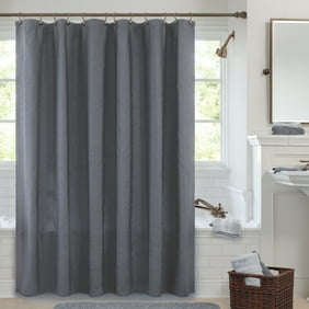 Zenna Home India Ink Alexa Fabric Shower Curtain Blue Gray