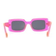 thumbnail image 4 of Mod Rectangle Minimal Pop Color Womens Sunglasses Pink Solid Black, 4 of 4