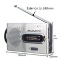 thumbnail image 1 of freestylehome BC-R21 Mini Radio Portable AM FM Telescopic Antenna Pocket Radio World Receiver Speaker Battery Powered, 1 of 9