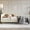Beige, variant on Home Design Ozark Twin Daybed with Upholstered Frame, Single Arm, High-Low Curved Back, Turned Tapered Legs, Stylish Seating and Sleeping, Black