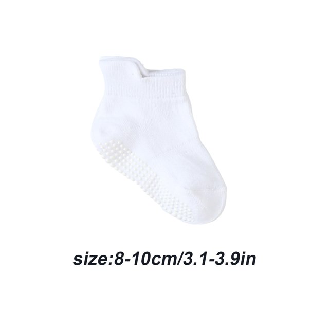 6 Pcs Bas Chaussettes pour Enfants avec Belle Élasticité Port Confortable Style Simple Bonne Fabrication Bas Garder au Ras Blanc 8-10