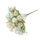 thumbnail image 4 of Decoración floral para el hogar Ramo de flores de rosas artificiales Boda Nupcial Tela de seda Ramo de flores falsas, Blanco champán sidaley HA6621-03B, 4 of 6