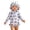 White, variant on Girls Golf Cart Rash Guard Set, Long Sleeve One Piece with Matching Sun Hat,6-12 Months