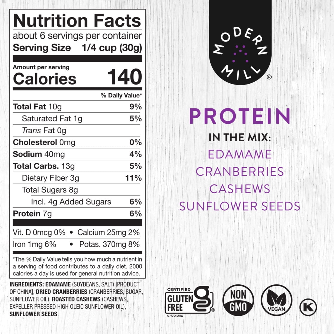 (2 pack) Modern Mill Protein Salad Topper 6oz, Gluten-Free, Vegan, Non GMO