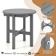 thumbnail image 5 of Spaco Outdoor Side Table, 18 Inch Adirondack Round Side Table with Cross Base and Slatted Surface-Gray,Outdoor Side Table for Patio, Pool, Porch, 5 of 7