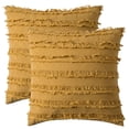 thumbnail image 1 of Juego de 2 fundas de almohada decorativas bohemias, fundas de cojín con patrón de Jacquard a rayas de lino para sofá, sala de estar y dormitorio, 1 of 5