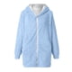 thumbnail image 5 of ICHUANYI Clearance Womens Solid Oversized Zip Down Hooded Coat Cardigans Outwear With Pocket(Light blue, XL) ICHUANYI WER2023081402785, 5 of 8