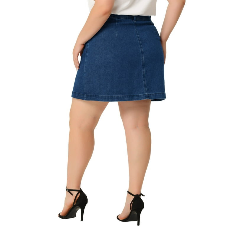Walmart plus top size denim skirt