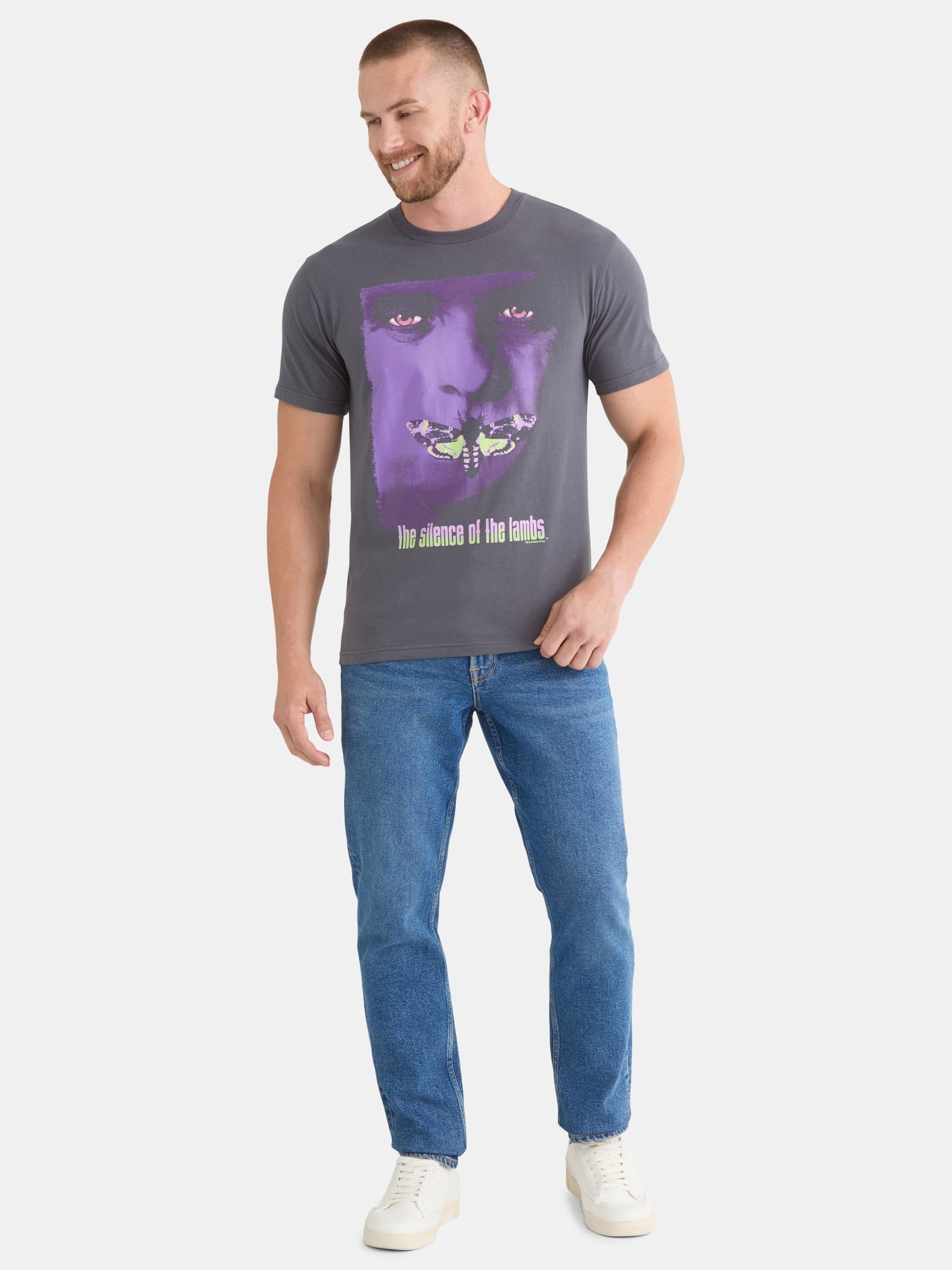 Silence of the Lambs Men's and Big Men's Graphic Tee with Short Sleeves, Sizes XS-3XL