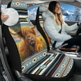 thumbnail image 3 of Uorisanigo Car Seat Cover, Soft Plush 2-Pack Highland Cow Aztec Front Seat Covers, All Weather Car Seats Cover Comfort & Protection for Truck,SUV,Sedan,Van, Easy Installation, 3 of 7