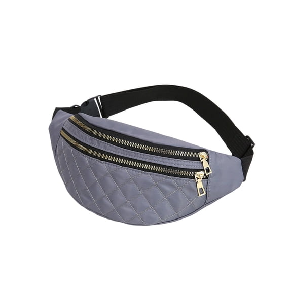 AOMRCOL Unisex Plus Size Fanny Pack,2-Zipper Pocket Adjustable Strap,Crossbody Belt Bag,Store Essentials Plus Size Fanny Pack for Travel Cycle Run Daily Use( Gray )