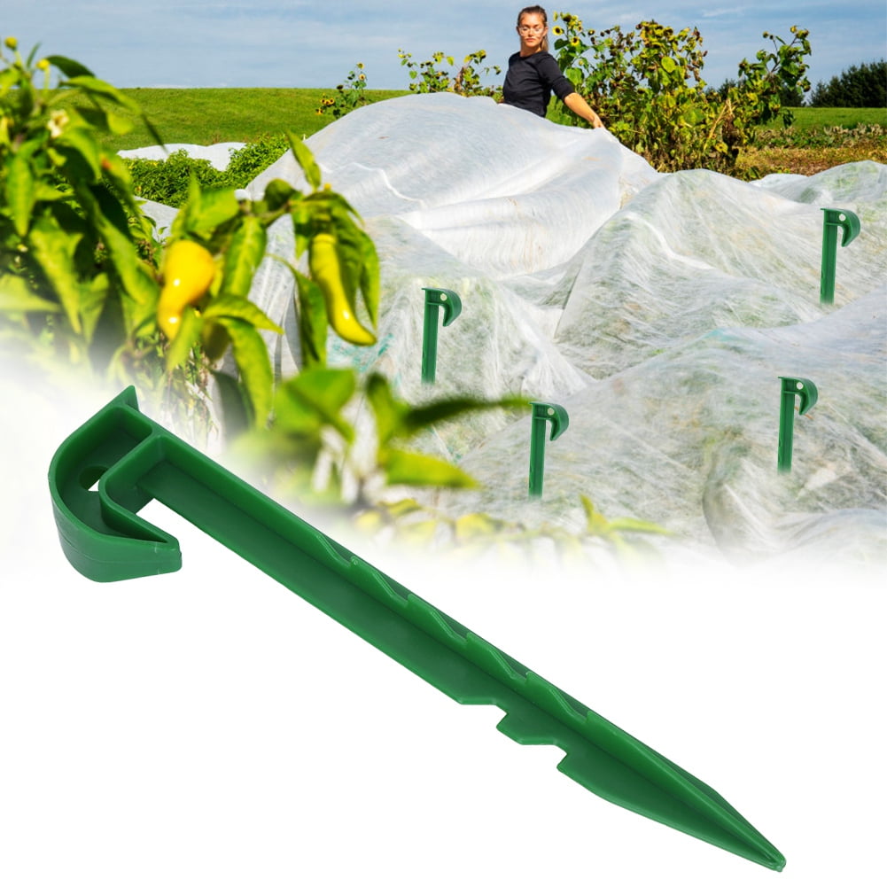 10 Sets PE Plastic Tent Stakes Camping Tent Garden Netting Ground Tent Hooks