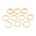 thumbnail image 1 of 10 Piece Set of Retro Carved Geometric Rings Jewelry for Women, 1 of 8