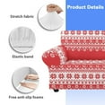 thumbnail image 6 of XYZCANDO Christmas Snowflake Couch Covers for Armchair, 1 Cushion Couch Stretch Sofa Covers Slipcovers, Pet Protection Furniture Protection Covers for Dog Cat, 6 of 6