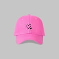thumbnail image 2 of XIAOCHA Womens Embroidered Baseball Cap Adjustable Hat Band Outdoor Dad Hat,Hot Pink, 2 of 4