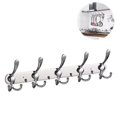 thumbnail image 1 of Coat Rack Wall Mounted Long,5 Tri Hooks For Hanging Coats,silver, 1 of 5