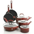 thumbnail image 1 of Kenmore Elite Andover Batterie de cuisine 10 pièces, Rouge Ombré, 1 of 8