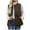Coffee, variant on Womens Fall Jacket Solid Color Sleeveless Zip Up Jackets Winter Warm Vests Plus Size Fashion Casual Outerwear Gray L