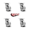 thumbnail image 2 of 5 Inch V Groove Semi Steel Wheel Swivel Caster Set with Ball Bearings SCC, 2 of 2