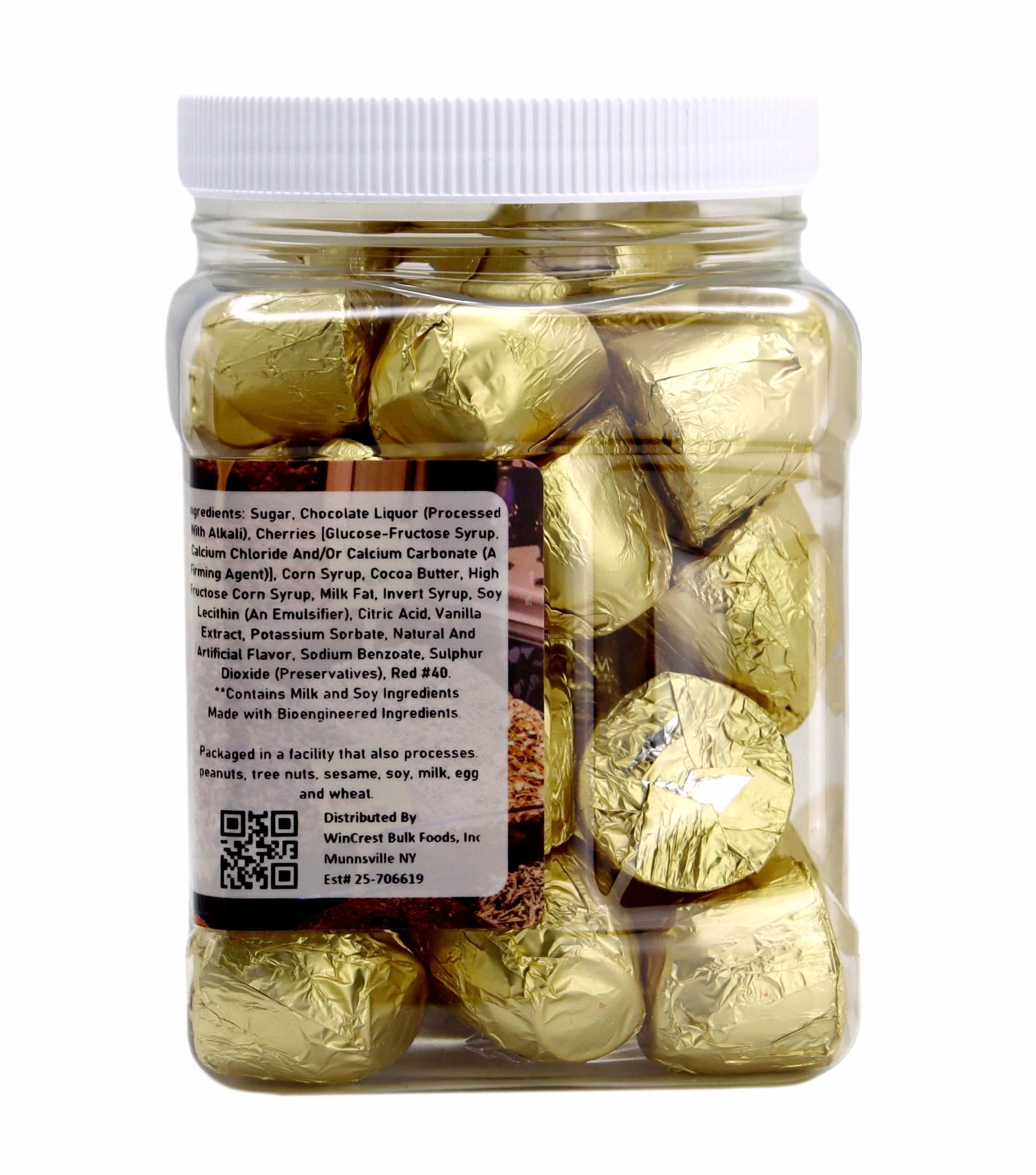 WinCrest Dark Chocolate Cherry Cordials - 1.25 Lb Tub