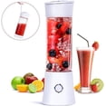 thumbnail image 1 of 480ml Mixer Portable Juicer, Stand Mixer Mini Blender Multifunctional USB Rechargeable Glass with 6 Stainless Steel Knives, Fruits and Vegetables, Home, Office, Sports, BPA Free (White), 1 of 7