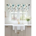 thumbnail image 2 of Valances for Windows Retro Aqua Rod Pocket Cafe Window Treatments Valance Curtains for Kitchen Bathroom Laundry Basement Windows 60"x18", 2 of 9
