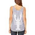 thumbnail image 2 of Lobster Navy Nautical Stripes Juniors Flowy Side Slit Tank Top Multi 2XL, 2 of 2
