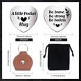 thumbnail image 2 of 2Pcs Pocket Hug Token Inspirational Long Distance Relationship Keepsake Stainless Steel Double Sided Engraved Commemorative Pocket Hug Token Gift Coins with Keychains for Lover, 2 of 7